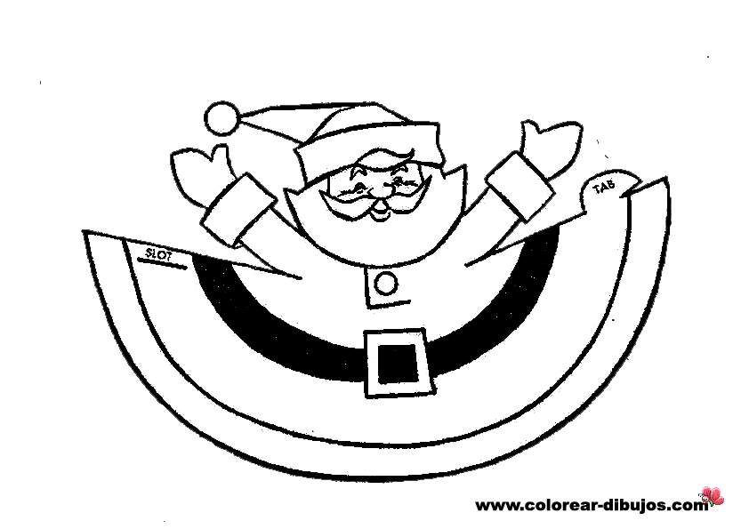 Dibujos de Santa Claus para colorear.Santa Claus dibujos para 