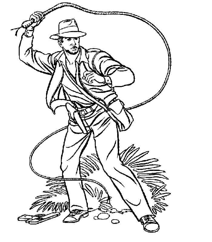 Indiana-jones-coloring-1 | Free Coloring Page Site