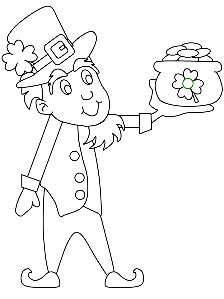 428 Cute Leprechaun Coloring Page with disney character