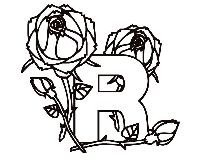 Letter P, and R Colouring Pages (page 2)