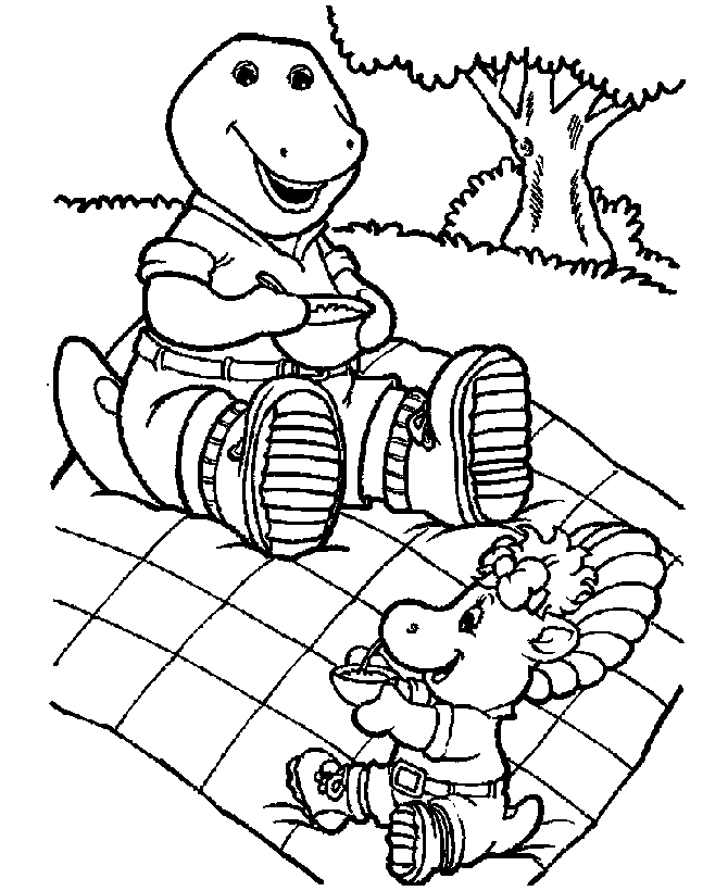 Barney coloring pages 11