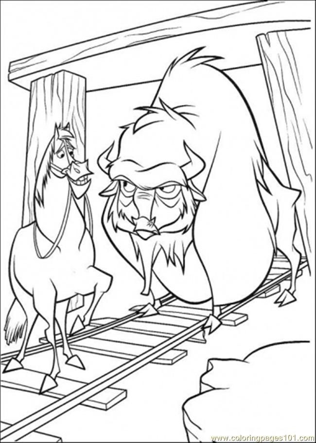 Coloring Pages Horse And Buffalo (Cartoons > Others) - free 