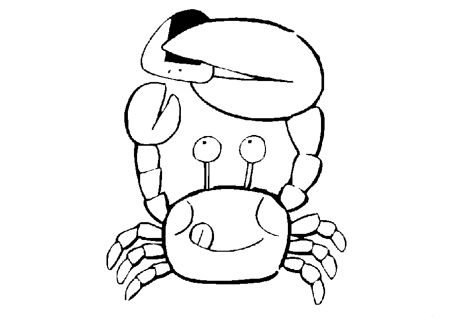 Animal Coloring Crab Picture Color Coloring Page Online Kootation 