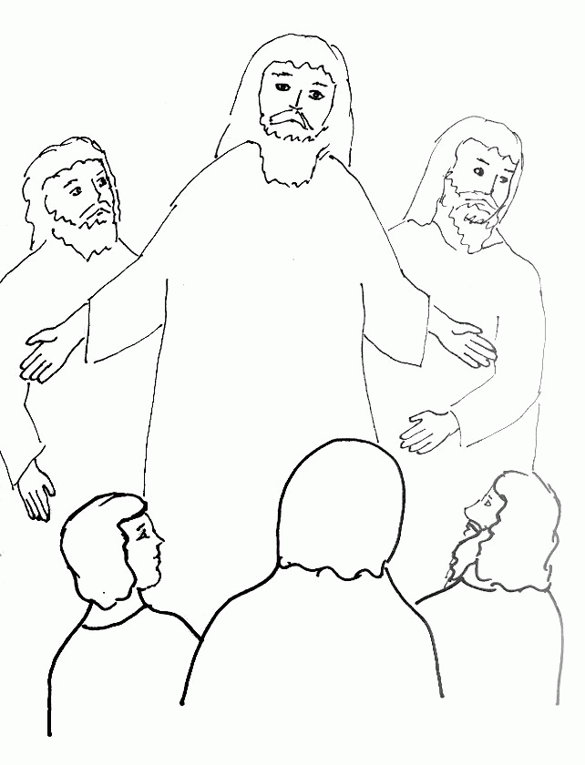 jesus transfiguration Colouring Pages (page 3)