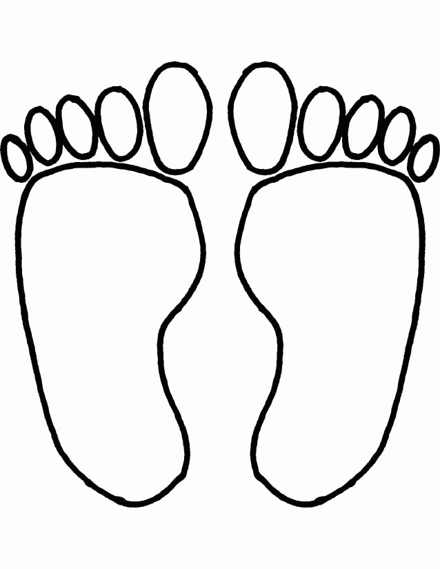 colorwithfun.com - Feet Footprints Coloring Pages Printable