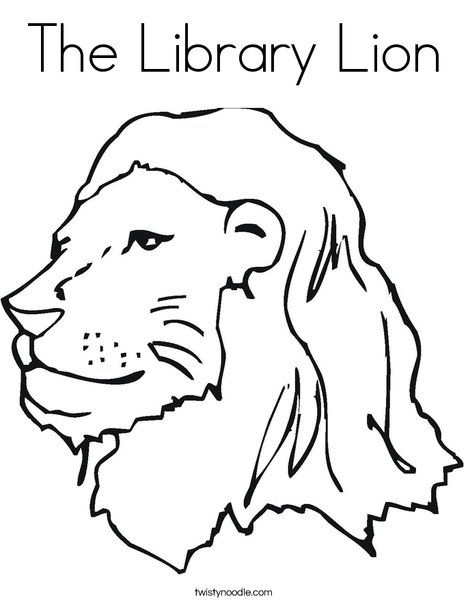 Library Lion coloring page