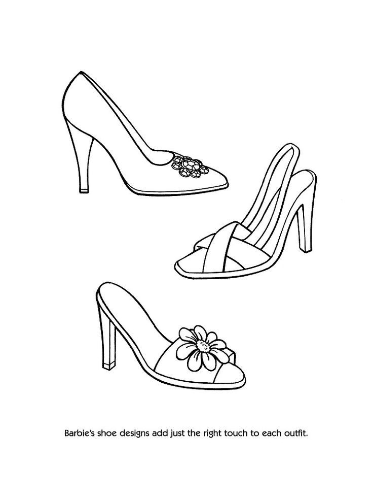 Shoes Coloring Pages - Coloring Home