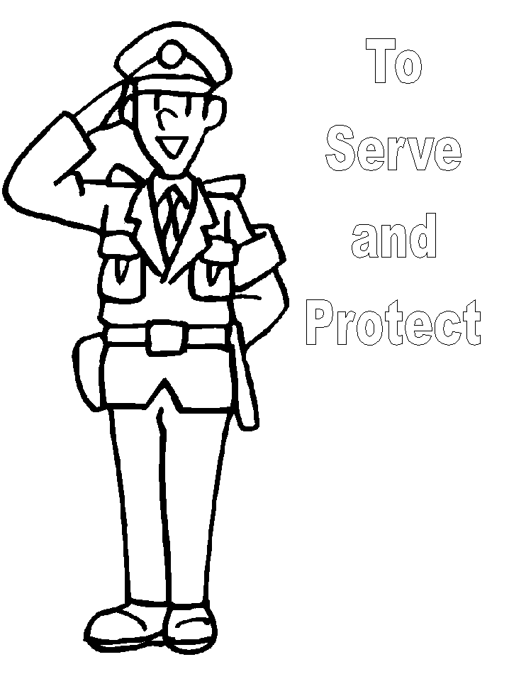 Printable Police # 1 Coloring Pages
