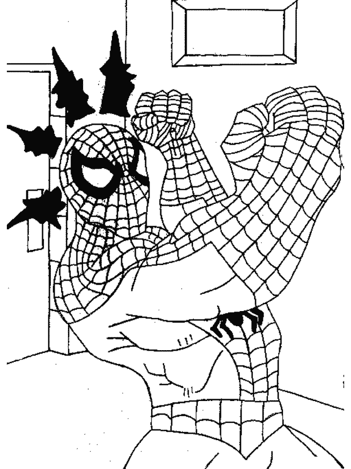 super Spiderman Colouring Pages