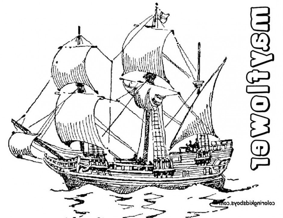 Upon The Mayflower Mayflower Coloring Pages Printable Coloring 