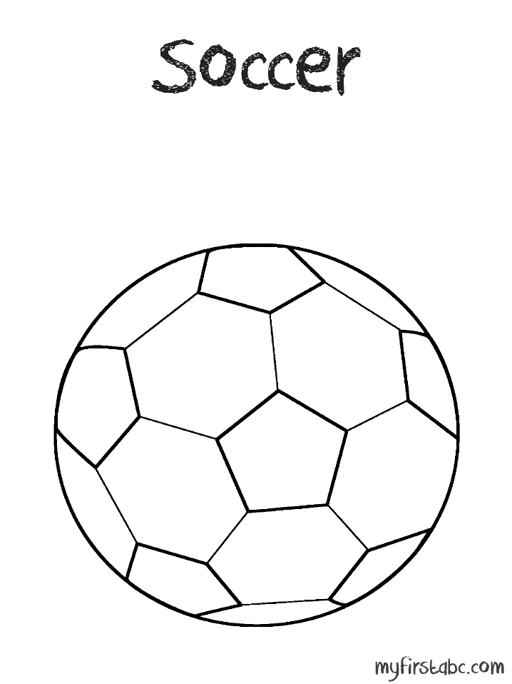 Soccer Coloring Page - My First ABC