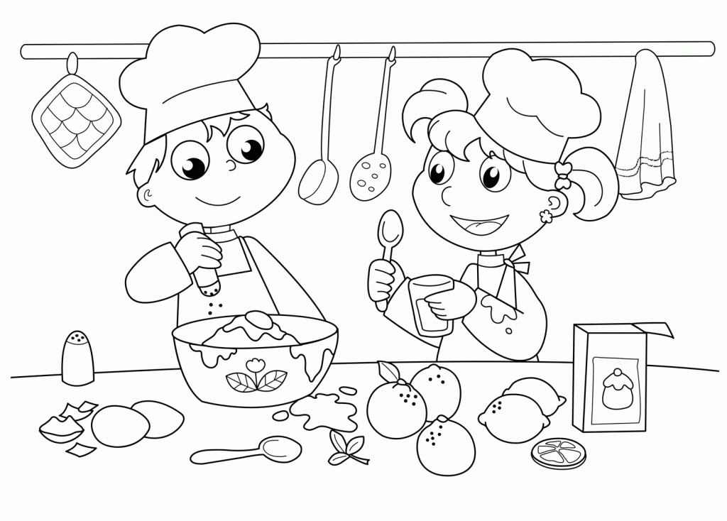 colorwithfun.com - Baking Coloring Pages For Kids