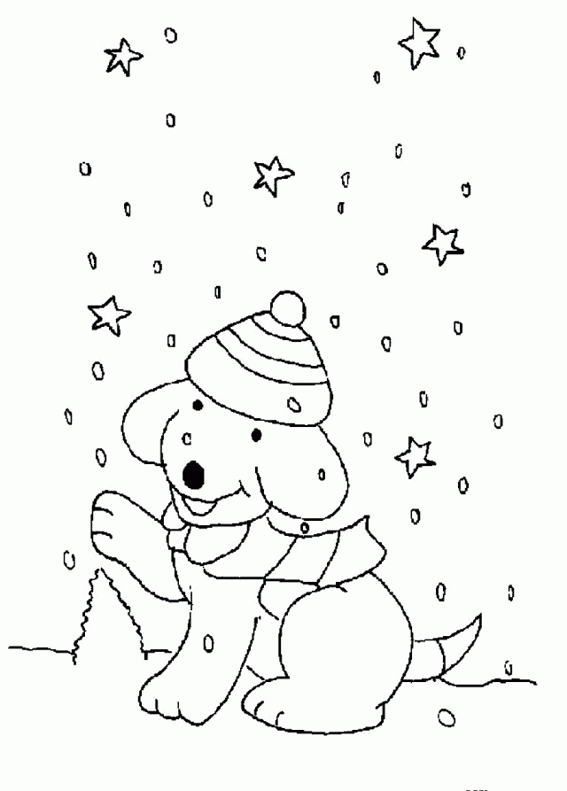Snow Buddies Coloring Pages Home Download Spot Dog Enyoing Snowy