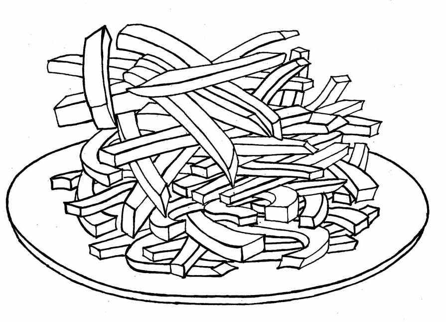 french foods Colouring Pages