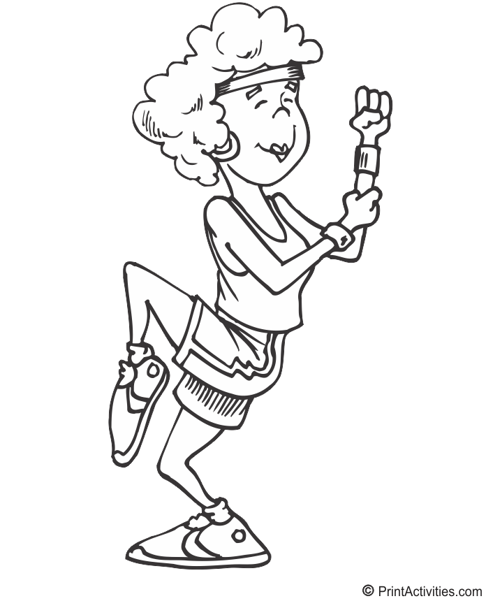Fitness Coloring Pages - Coloring Home