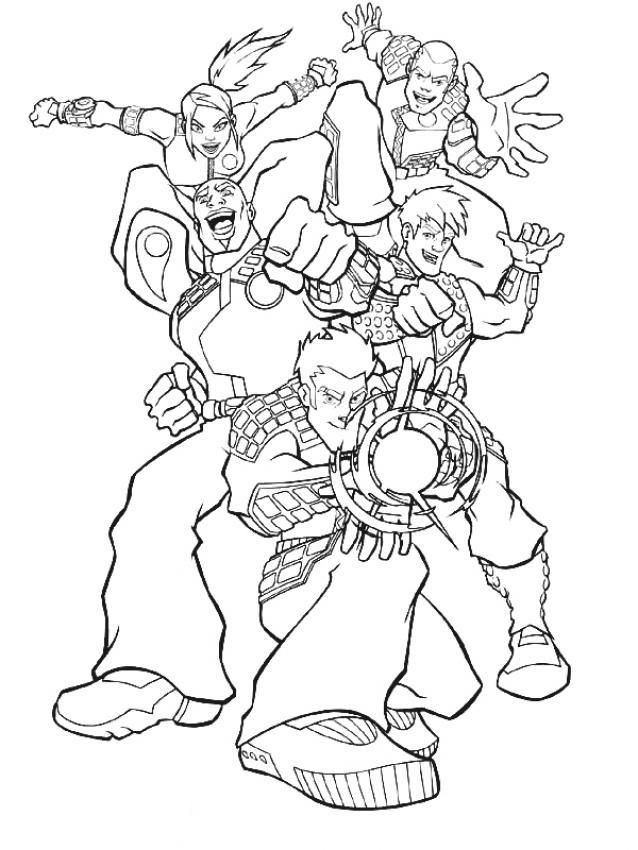 Hot Wheels Battle Force 5 Coloring Page