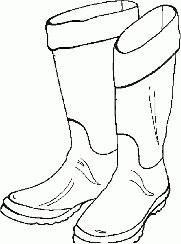 Pictures Winter Boots Coloring Pages - Winter Coloring Pages 
