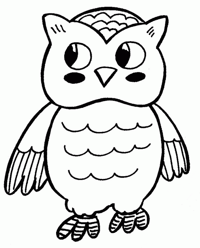 Cute Owl Coloring Pages - Coloring Home