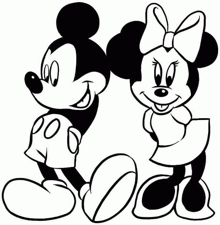 Cartoon Disney Mickey Mouse Coloring Pages Free For Kids & Boys #