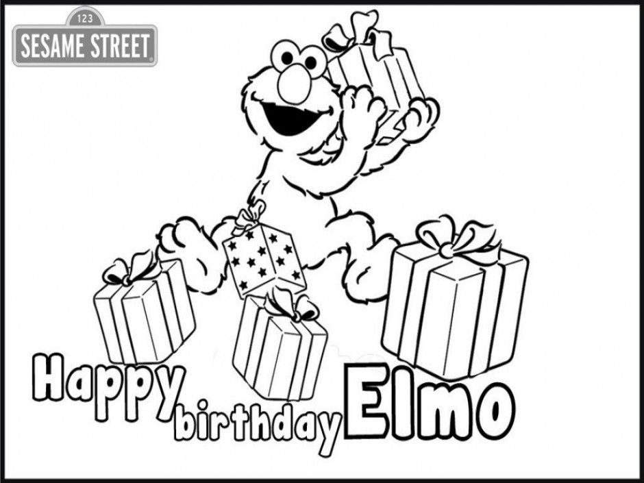 Sesame Street Birthday Coloring Pages Printable Sesame Street 