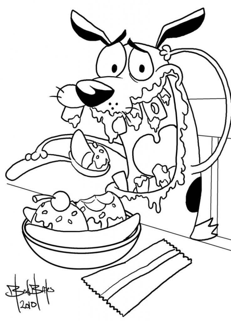 Courage the cowardly dog coloring pages for kids | Best Coloring Pages