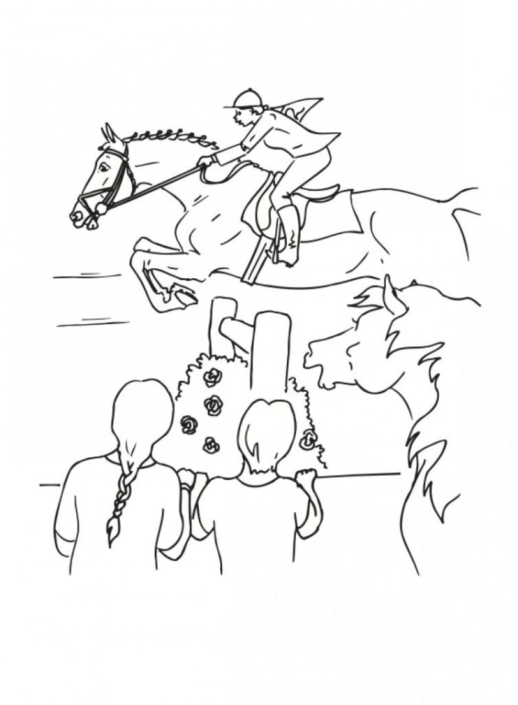 Race Horse Coloring Pages Kids - Kids Colouring Pages
