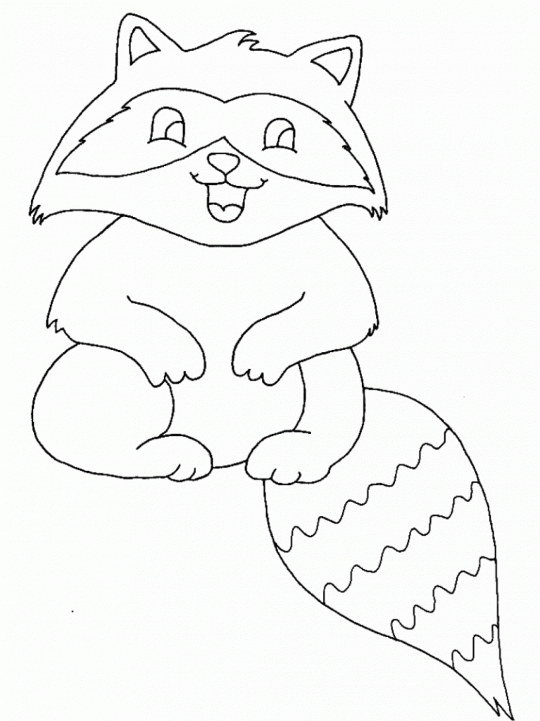 Baby Raccoon Coloring Pages Home Page