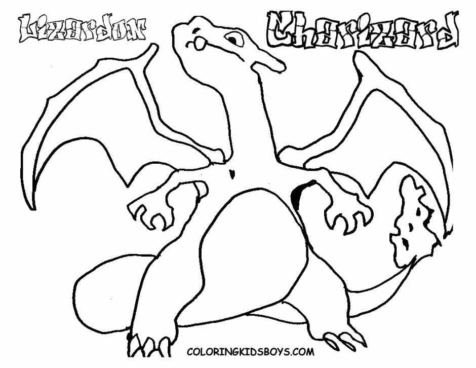 Charizard Coloring Page Pokemon Legendary Pages Thingkid Pokemon 
