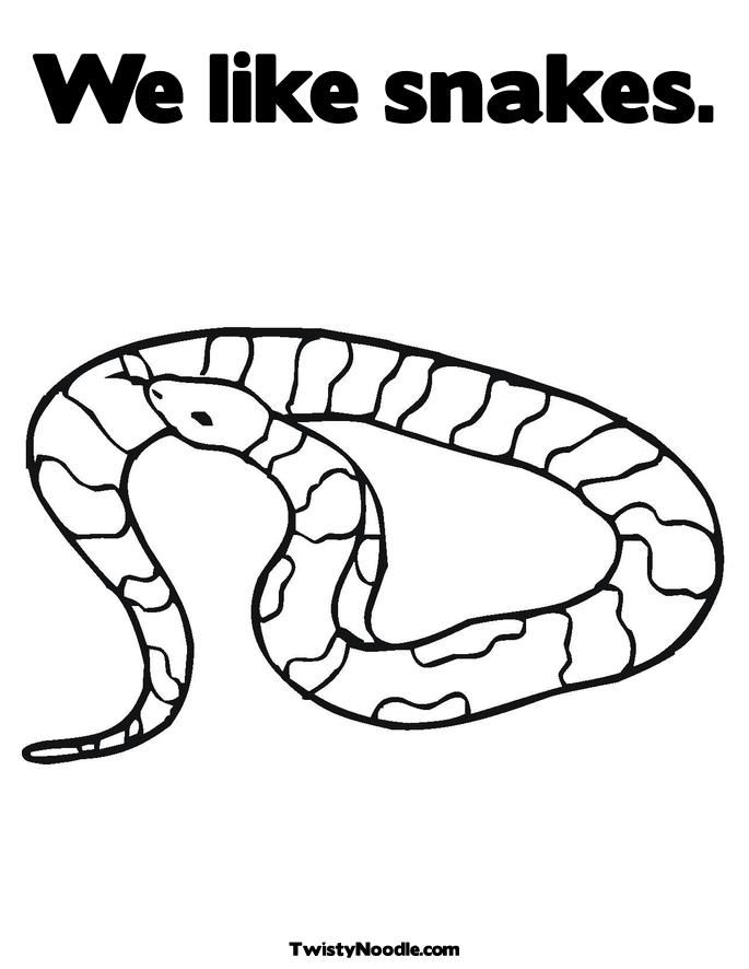 Snake Outline Coloring Page Pictures - smilecoloring.com