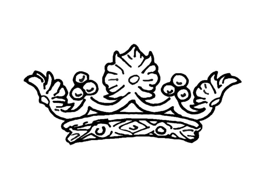 Coloring page Queen's crown - img 13722.