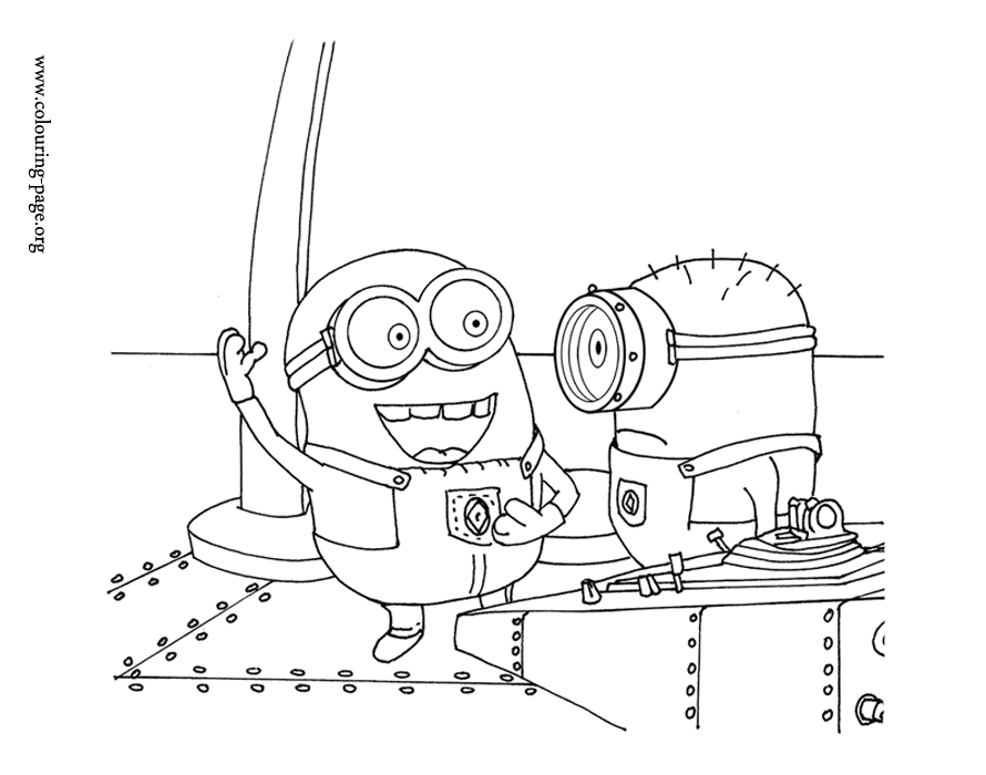 Despicable Me - The Gru's minions coloring page