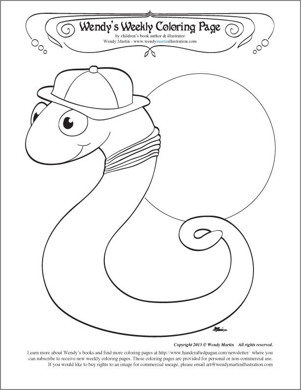 worm coloring page Archives -