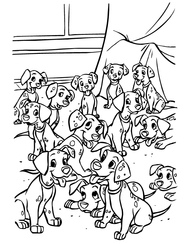 101 dalmatiers Colouring Pages
