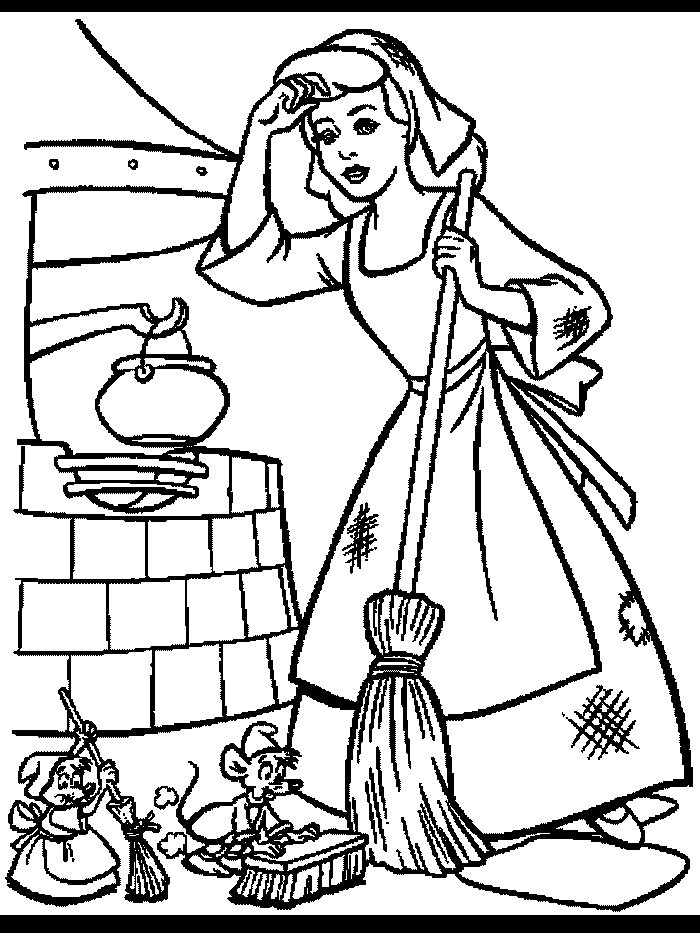 Printable Cinderella Story Coloring Home