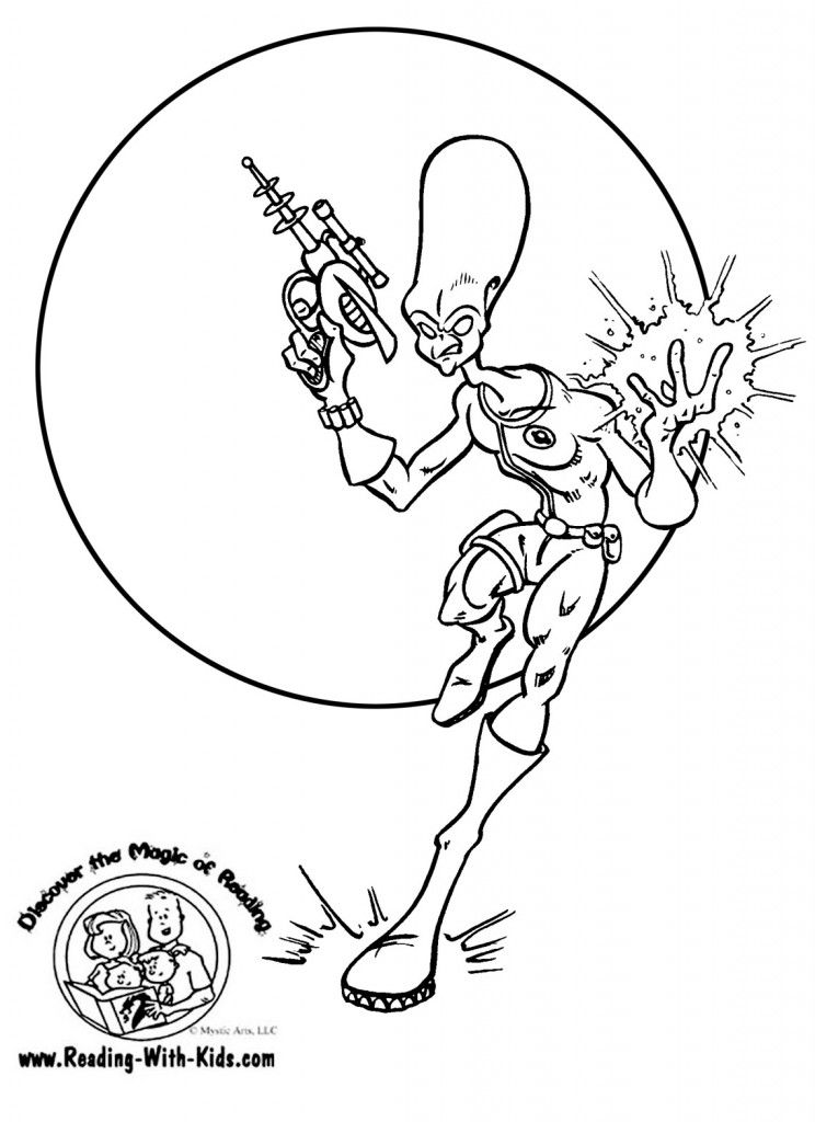 Free Space Alien Coloring Page | Coloring Pages