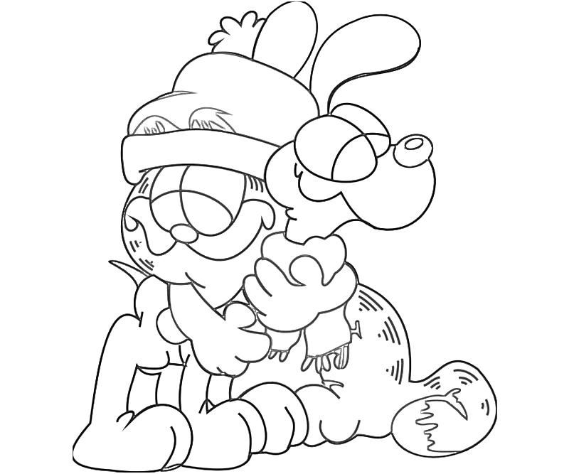 odie and garfield coloring pages - photo #6
