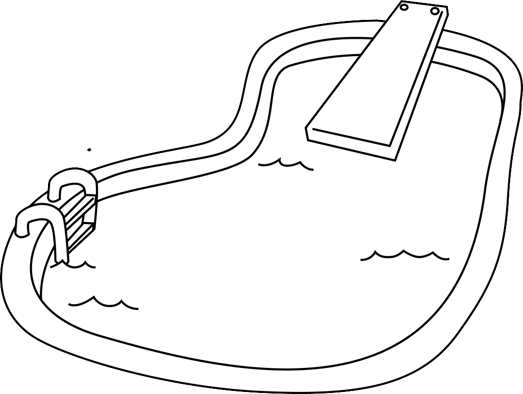 Swimming Pool Coloring Page - Coloring Home