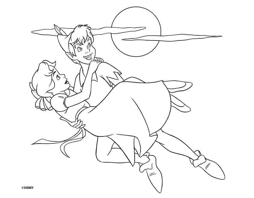 Wendy from Peter Pan Colouring Pages (page 2)