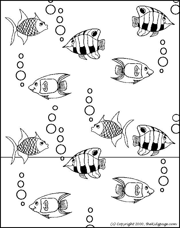 Fish Aquarium - Free Coloring Pages for Kids - Printable Colouring 