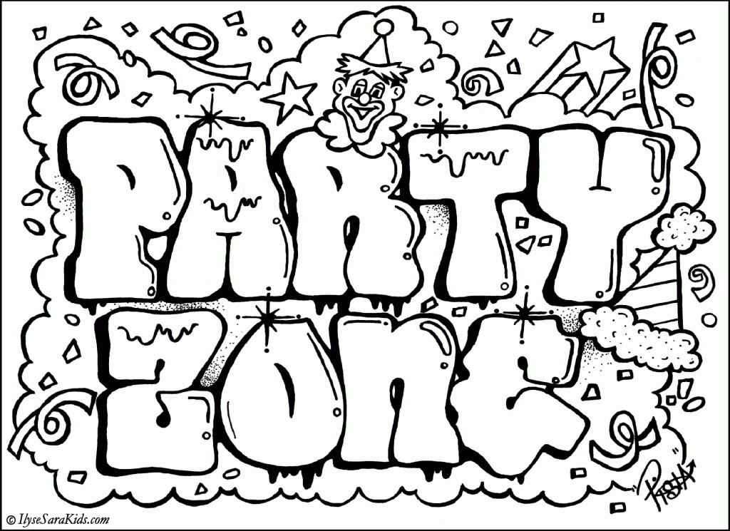 Graffiti Coloring Pages - Free Coloring Pages For KidsFree 