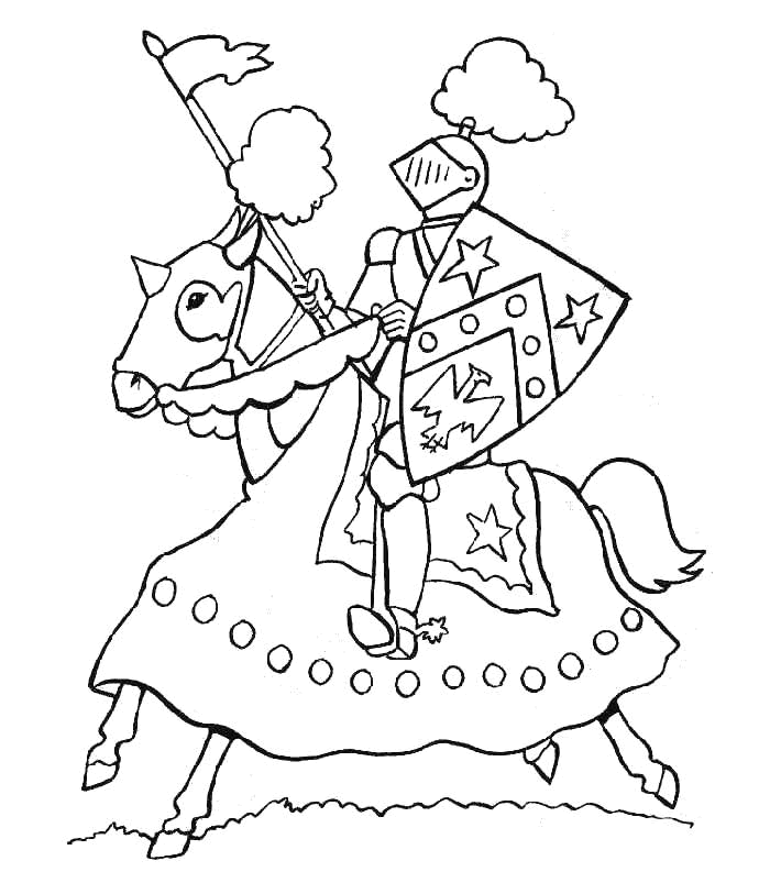knights Colouring Pages (page 2)