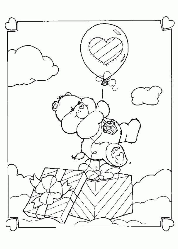 CARE BEARS coloring pages - Care Bears sleeping