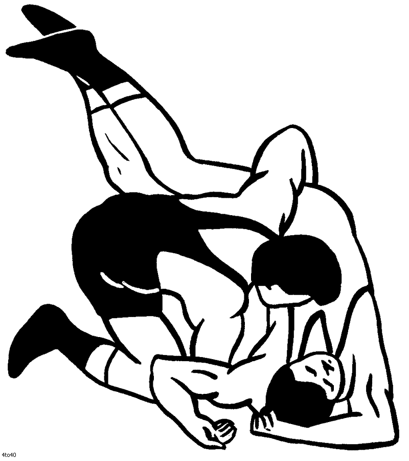Free Wrestling Coloring Pages