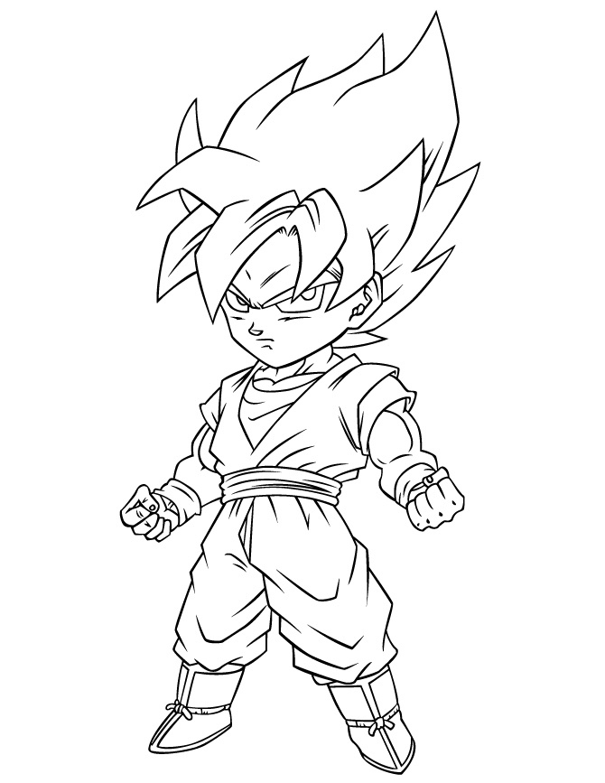 Dragon Ball Z Free Coloring Page | Coloring Pages