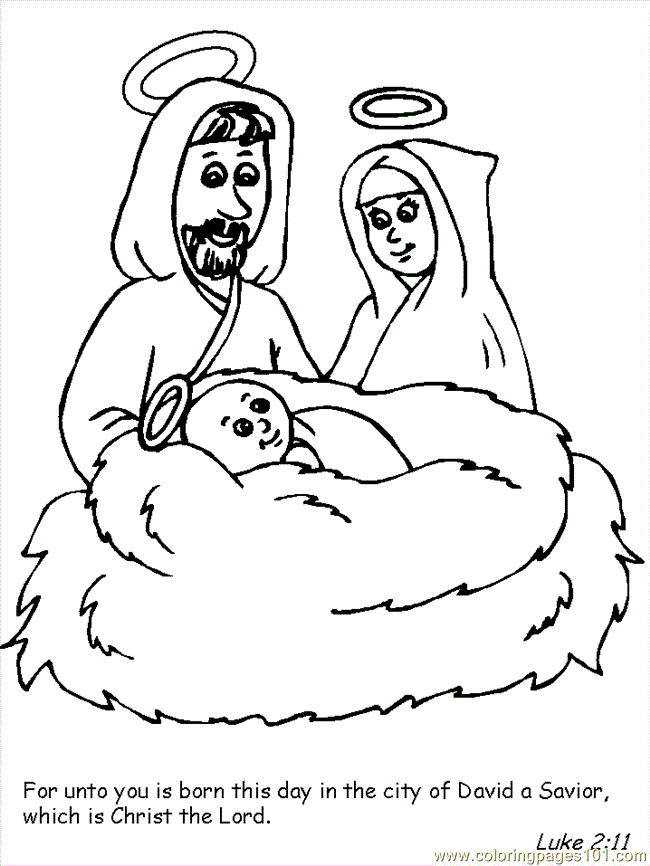 Baby Jesus Manger Coloring Page Images & Pictures - Becuo