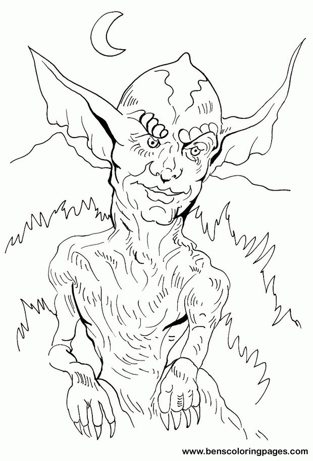 Gremlin coloring pages for children