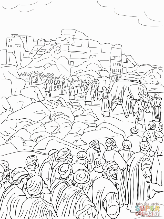 walls of jericho bible story coloring pages - photo #45