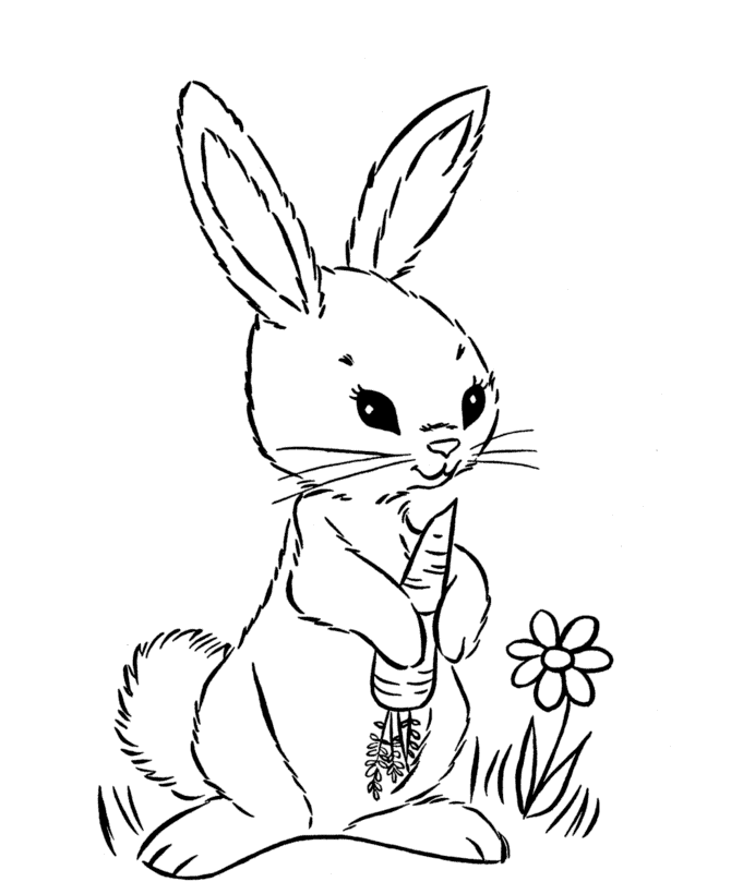Easter Coloring Pages Rabbit | Free Printable Coloring Pages