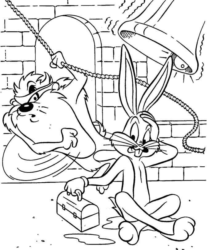 Bugs Bunny Coloring Pages Kids Home Looney Tunes Tweety Bird