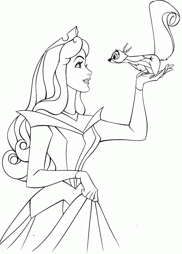 Princess Aurora - Free Colouring Pages